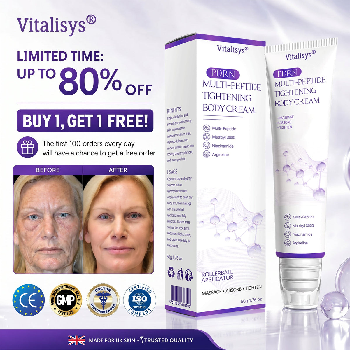 30% OFF🎁 🎁 𝐕𝐢𝐭𝐚𝐥𝐢𝐬𝐲𝐬® 𝐏𝐃𝐑𝐍 𝐌𝐮𝐥𝐭𝐢-𝐏𝐞𝐩𝐭𝐢𝐝𝐞 𝐌𝐚𝐬𝐬𝐚𝐠𝐢𝐧𝐠 𝐁𝐨𝐝𝐲 𝐑𝐨𝐥𝐥𝐞𝐫 𝐂𝐫𝐞𝐚𝐦 𝑫𝒆𝒓𝒎𝒂𝒕𝒐𝒍𝒐𝒈𝒊𝒔𝒕 𝑨𝒑𝒑𝒓𝒐𝒗𝒆𝒅 | 𝑻𝒉𝒆 #𝟏 𝑩𝒐𝒕𝒐𝒙-𝑳𝒊𝒌𝒆 𝑨𝒍𝒕𝒆𝒓𝒏𝒂𝒕𝒊𝒗𝒆 | 𝑹𝒆𝒔𝒖𝒍𝒕𝒔 𝒊𝒏 𝒋𝒖𝒔𝒕 𝟕 𝒅𝒂𝒚𝒔