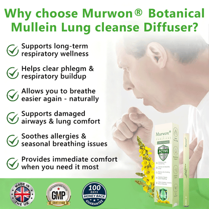 𝙊𝙛𝙛𝙞𝒄𝒊𝒂𝒍 𝑺𝒕𝒐𝒓𝒆✅𝐌𝐮𝐫𝐰𝒐𝒏® 𝐁𝐨𝐭𝐚𝐧𝐢𝐜𝐚𝐥 𝐌𝐮𝐥𝐥𝐞𝐢𝐧 𝐋𝐮𝐧𝐠 𝐂𝐥𝐞𝐚𝐧𝐬𝐞 𝐃𝐢𝐟𝐟𝐮𝐬𝐞𝐫🔥(👨‍⚕️Cough, Pharyngitis, shortness of breath, sputum, stuffy nose, bronchitis, bronchitis, allergy symptoms, lung discomfort)2💖